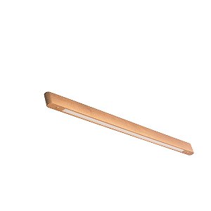 Plafon Madelustre Rettangolare LED Integrado 120cm Madeira Castanho Imbuia ou Preto 24W 3000K