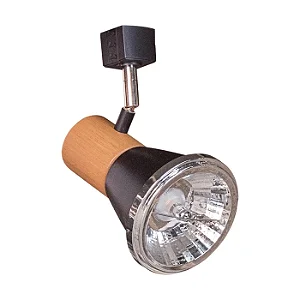Spot para Trilho Madelustre Point AR111 e AR70 GU10 Madeira Castanho Imbuia ou Preto 3344