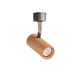 Spot para Trilho Madelustre Point MR11 Kit 6 Peças GU10 Mini Dicróica Madeira Castanho Imbuia ou Preto C3245-