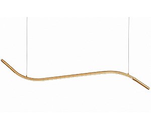 Pendente Metal Domado 9088 Line GG Fita LED 21,6W 3000K 150x30x3cm Alumínio e Vidro Bivolt