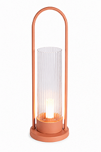 Abajur Metal Domado 6660 Lampe P G9 Halopin 14x38x14cm Alumínio Acrílico e Vidro Bivolt