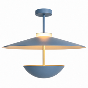 Plafon Metal Domado 6569 Eclipse Light GG Fita LED 1,8W 2xG9 Halopin 80x45x80cm Alumínio e Acrílico Bivolt