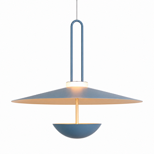 Pendente Metal Domado 6573 Eclipse Light G Fita LED 1,8W 2xG9 Halopin 56x56x56cm Alumínio e Acrílico Bivolt