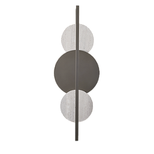 Arandela Metal Domado 6612 Bolle Rock Tripla Fita LED 45,7W 3000K 35x100x17cm Alumínio e Pedra Bivolt