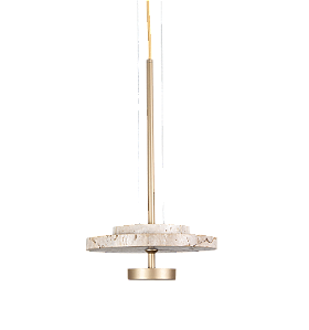 Pendente Metal Domado 6623 Bolle Rock Dupla Axs P Fita LED 2,8W 3000K 25x9x25cm Alumínio e Pedra Bivolt