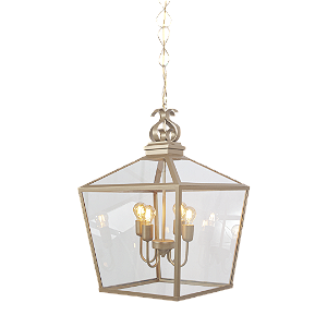 Pendente Metal Domado 6504 Gold P 4xE27 Filamento 50x73x50cm Alumínio e Vidro