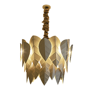 Lustre Metal Domado 6438 Wild Fall 9xG9 3xE27 Bulbo 70x53x70cm Alumínio Bivolt