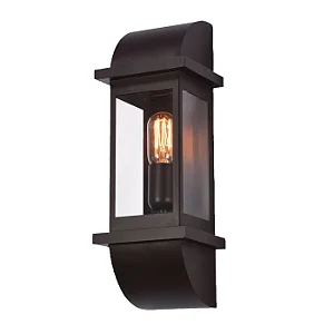 Arandela Metal Domado 6201 Toscana Arc Duo P E27 Filamento 14x40x13cm Alumínio e Vidro