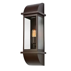 Arandela Metal Domado 6207 Toscana Arc Duo G E27 Filamento 18x60x17cm Alumínio e Vidro