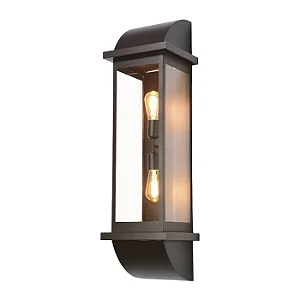 Arandela Metal Domado 6213 Toscana Arc Duo GG 2xE27 Filamento 25x92x24cm Alumínio e Vidro