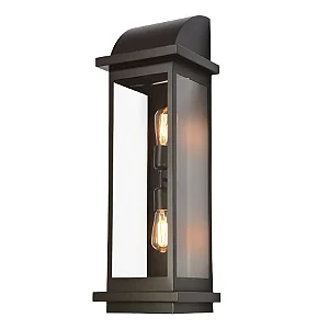 Arandela Metal Domado 6212 Toscana Arc GG 2xE27 Filamento 25x82x24cm Alumínio e Vidro