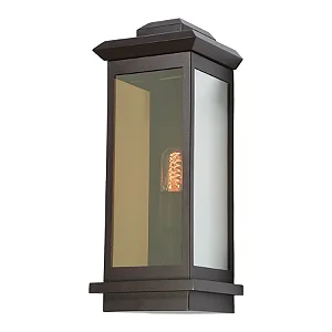 Arandela Metal Domado 6208 Toscana Trap G E27 Filamento 18x45x17cm Alumínio e Vidro