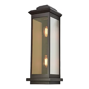 Arandela Metal Domado 6214 Toscana Trap GG 2xE27 Filamento 25x74x24cm Alumínio e Vidro
