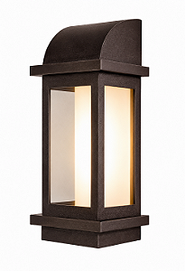 Arandela Metal Domado 6241 Toscana Arc Poli G Fita LED 10,8W 3000K 18x50x17cm Alumínio e Vidro Bivolt
