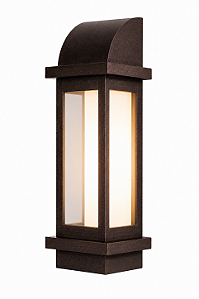 Arandela Metal Domado 6242 Toscana Arc Poli GG Fita LED 19,8W 3000K 25x82x24cm Alumínio e Vidro Bivolt