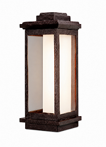 Arandela Metal Domado 6244 Toscana Trap Poli G Fita LED 10,8W 3000K 18x45x17cm Alumínio e Vidro Bivolt