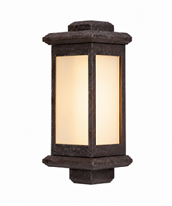 Arandela Metal Domado 6205 Toscana Trap Duo Poli P Fita LED 7,2W 3000K 14x40x13cm Alumínio e Vidro Bivolt