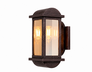 Arandela Metal Domado 6184 Toscana Arc Out P E27 Filamento 14x35x21cm Alumínio e Vidro