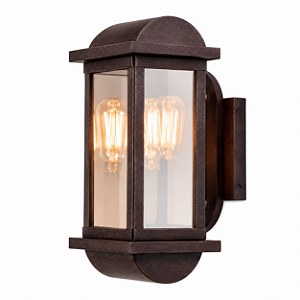 Arandela Metal Domado 6185 Toscana Arc Out G E27 Filamento 18x50x25cm Alumínio e Vidro
