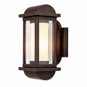 Arandela Metal Domado 6188 Toscana Arc Out Poli P E27 Bulbo 14x35x21cm Alumínio e Vidro