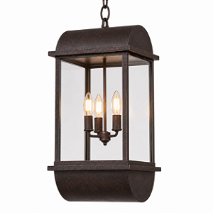Pendente Metal Domado 6224 Toscana Arc G 4xE27 Filamento 48x96x48cm Alumínio e Vidro