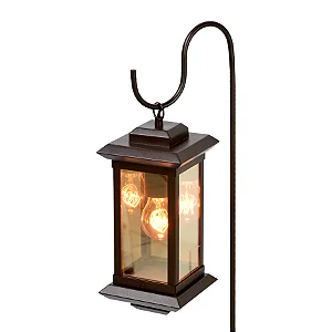 Balizador Metal Domado 6232 Toscana Trap E27 Filamento 14x65x20cm Alumínio e Vidro