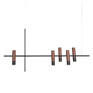Pendente Metal Domado Moobe Tub Trilho 6366 63cm GU10 Alumínio 1x PAR16