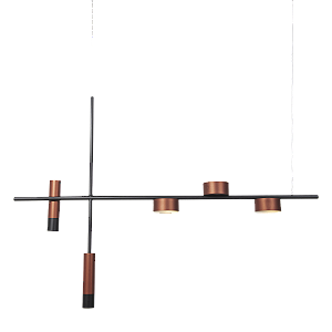 Pendente Metal Domado Moobe Pan Tub Trilho 6367 LED 16,2W GU10 e G9 Alumínio 83cm
