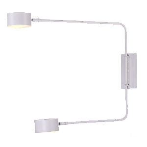 Arandela Metal Domado Moobe Pan Dupla Fit-6177 LED 10,8W 3000K Alumínio e Acrílico