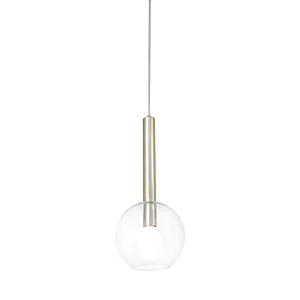 Pendente Metal Domado Arbo Ball G 6406 42cm Alumínio e Vidro E27