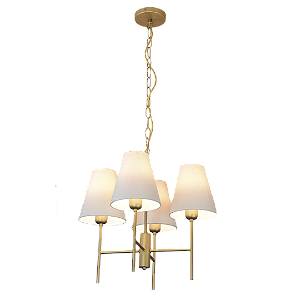 Lustre Metal Domado Thomas Haste Cup 4 6009 50cm Alumínio e Cúpula E27