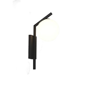 Arandela Metal Domado Kellua Chanfro 6026 38cm Alumínio e Vidro E27