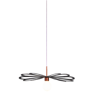 Pendente Metal Domado Fluid Daisy 35cm Ball 6249B Alumínio Acrílico e Vidro G9