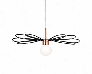 Pendente Metal Domado Fluid Daisy 35cm E27 6249E Alumínio e Acrílico