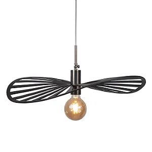Pendente Metal Domado Fluid Line 60cm E27 6251E Alumínio e Acrílico