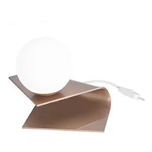 Abajur Metal Domado Papir Ball 6290 Alumínio Vidro E27 31cm