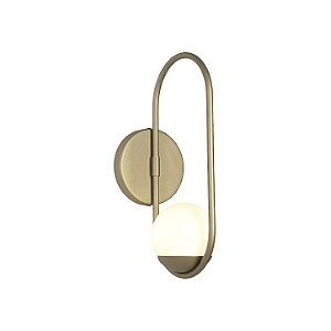 Arandela Metal Domado Sole Oval 6075 Vidro G9 33cm