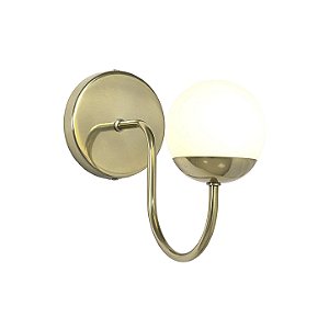 Arandela Metal Domado Sole Curve PP 6071 G9 Vidro 22cm