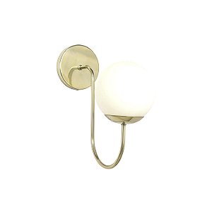 Arandela Metal Domado Sole Curve P 6072 E27 Vidro 32cm