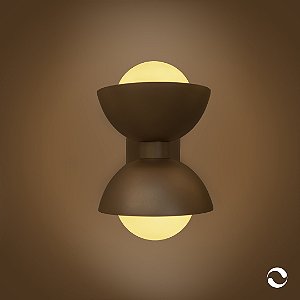 Arandela Metal Domado Sole Eclipse 6191 G9 Vidro 23cm