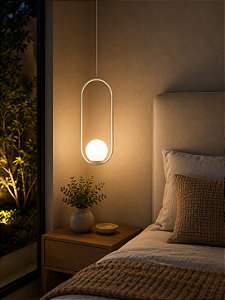 Pendente Metal Domado Sole Oval Simples Vertical 6097
