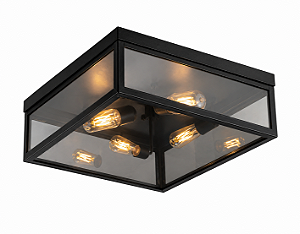 Plafon Metal Domado Colonial Quadrado 40cm Moder 5650