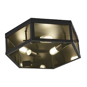 Plafon Metal Domado Colonial Sextavado 40cm Moder 5656