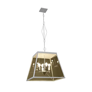 Pendente Metal Domado Colonial Quadrado Moder 5662