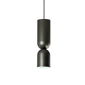 Pendente Dueto 545 Ø100x380mm 1x E27 LED Bulbo A60 Alumínio