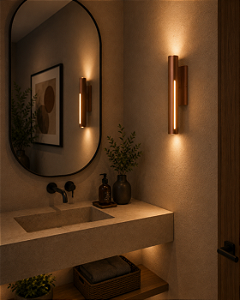 Arandela Metal Domado TUB G Com Rasgo 5574G/L LED ou G9