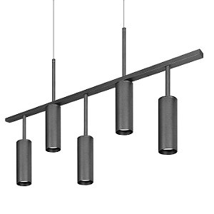 Pendente Pipe B5 561 800x300mm 5x GU10 LED Dicróica MR16 Alumínio