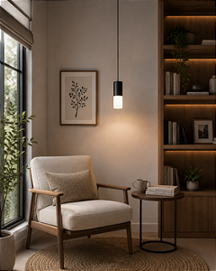 Pendente Glass Reto Metal Domado Código 566 22cm para Lâmpada Bulbo E27 com Vidro