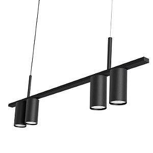 Pendente Tubus B5 566 800x110mm 4x GU10 LED Dicróica MR16 Alumínio