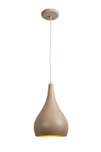 Pendente Drop G Metal Domado Código 5614 32cm para Lâmpada Bulbo E27 em Alumínio